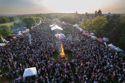 Festivalový areál z dronu
